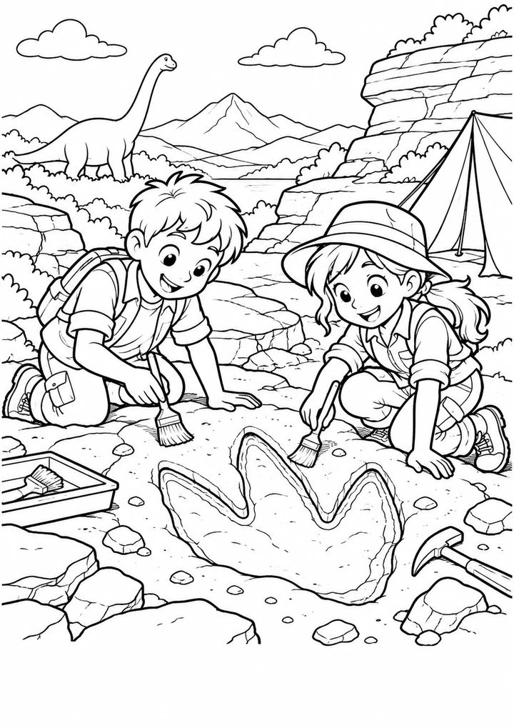 Le camp des paléontologues
