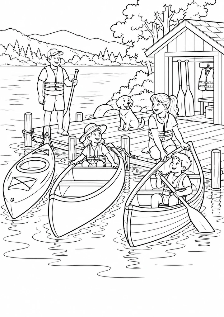 Les canots de la base nautique