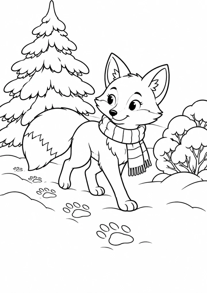 Le renard dans les empreintes
