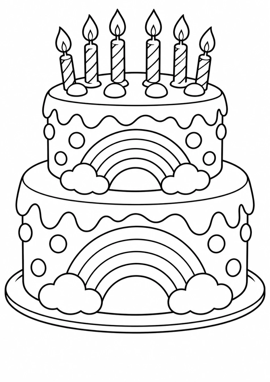 Le gâteau arc-en-ciel