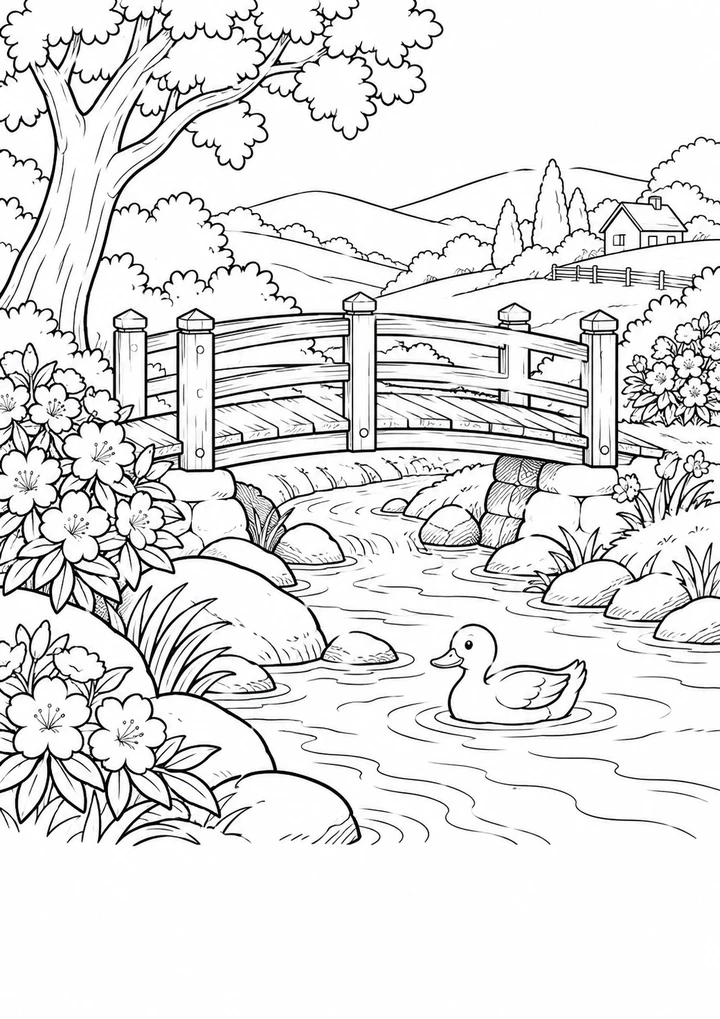 Le petit pont sur le ruisseau