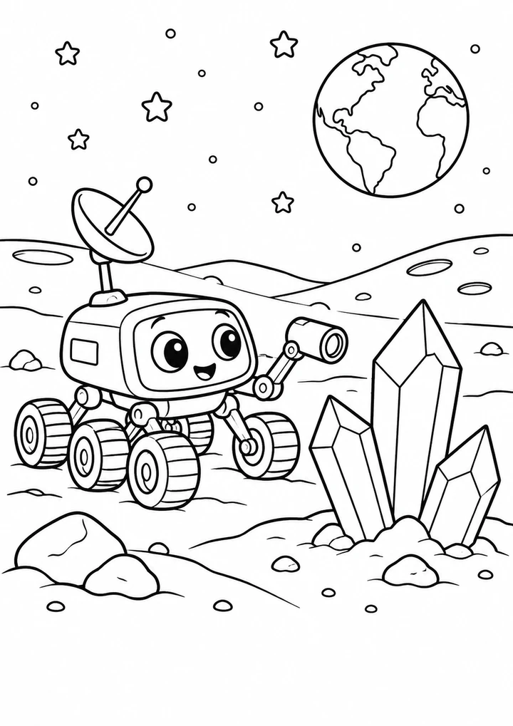 Le rover et le cristal