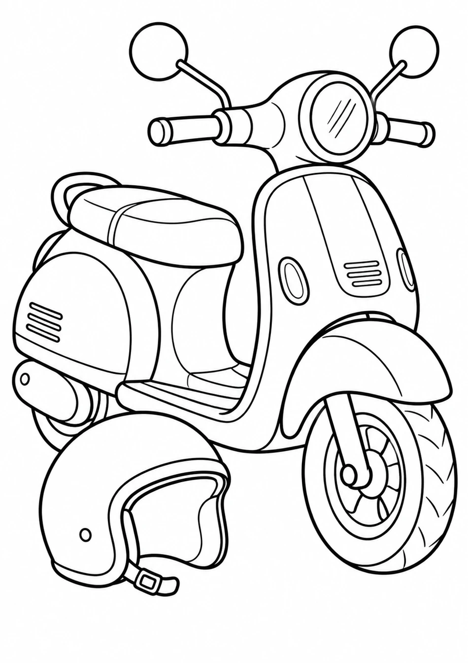 Le scooter et son casque