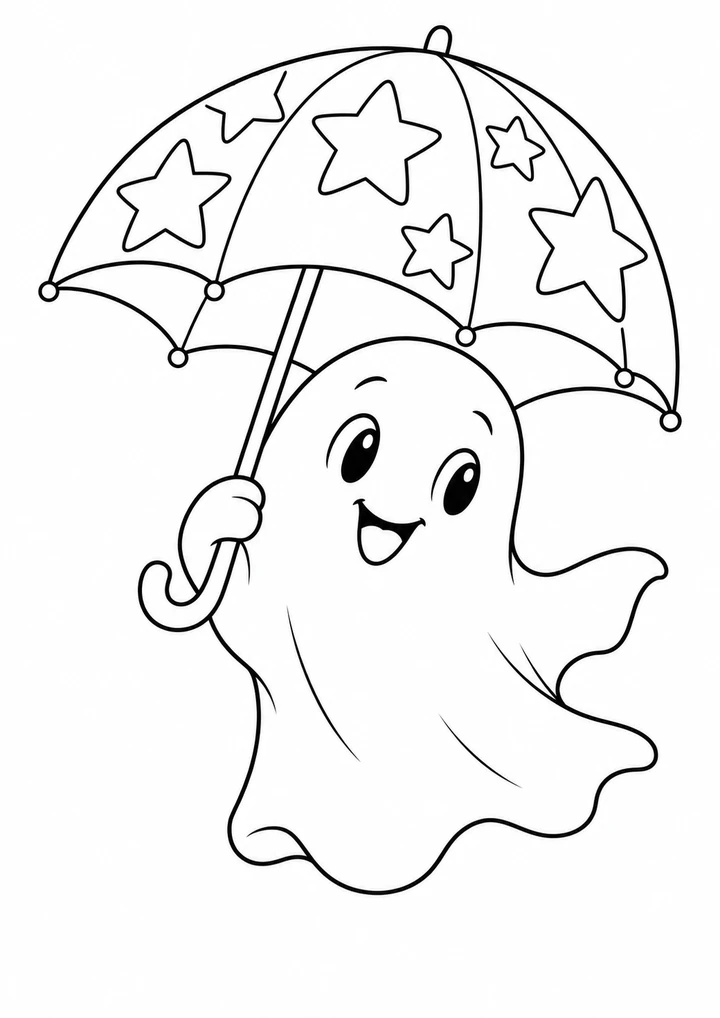 Le fantôme et le parapluie étoilé