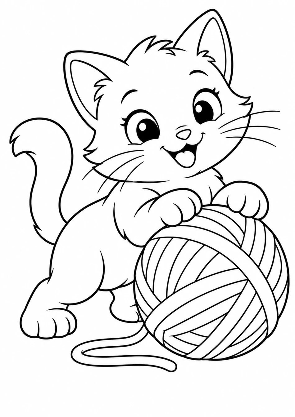 Le chaton et sa pelote