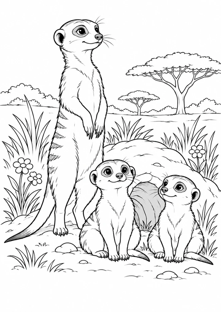 La famille de suricates