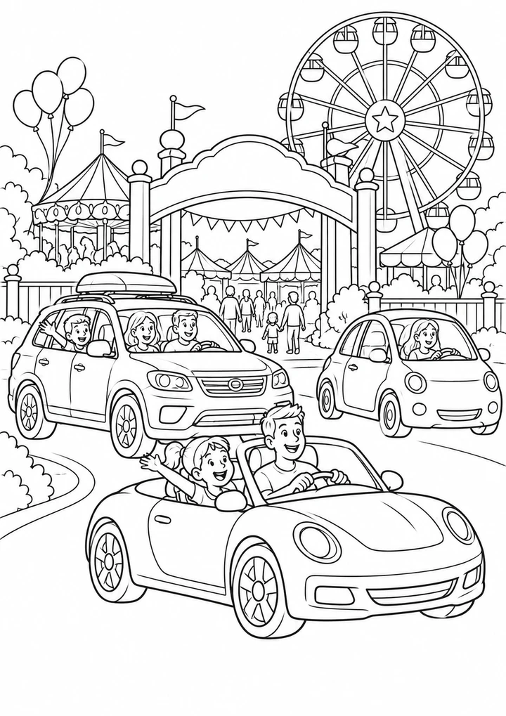 Le parking de la fête foraine