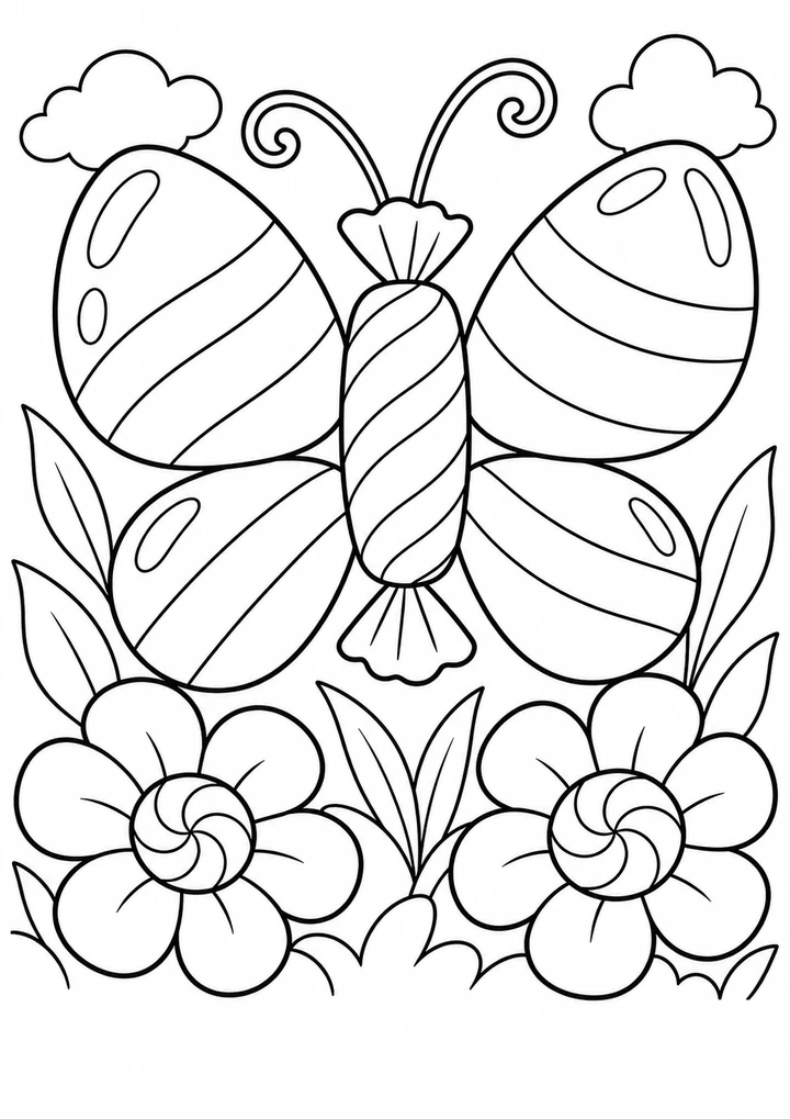Le papillon en bonbons