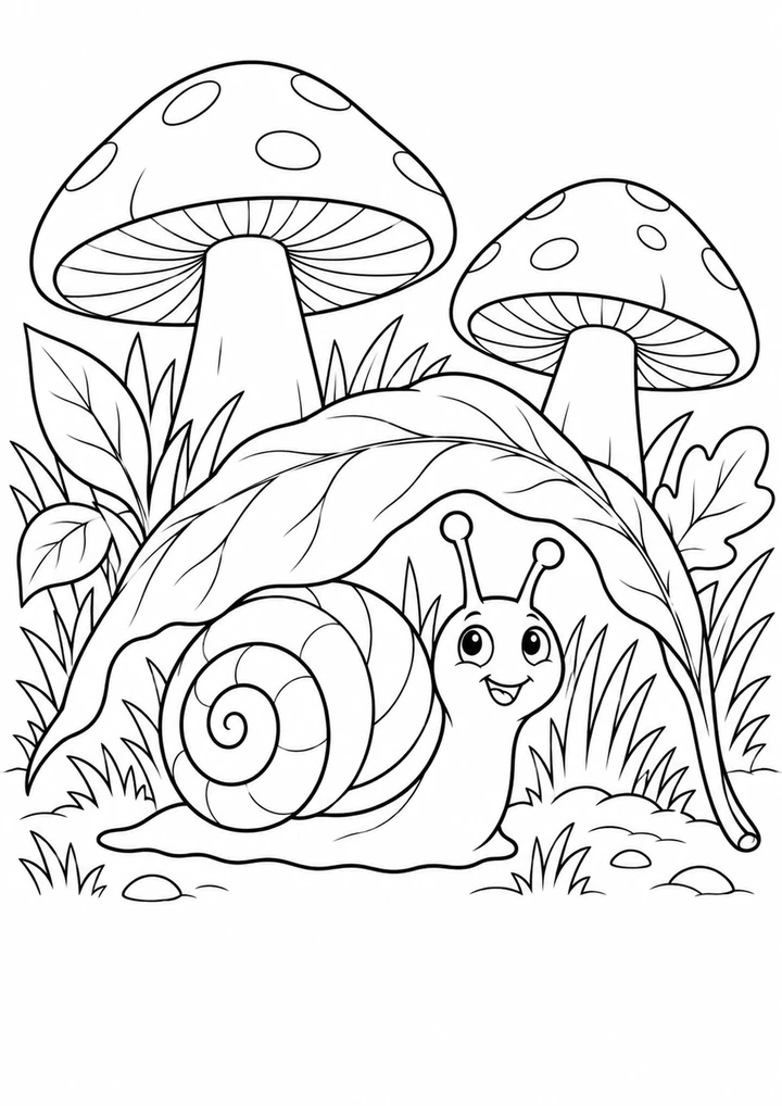 L’escargot sous la feuille