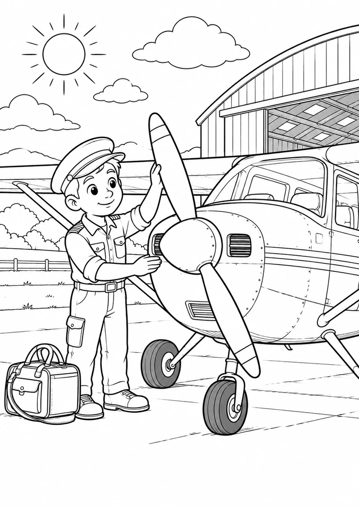 Le pilote prépare son vol