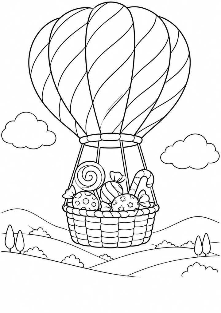 La montgolfière aux bonbons