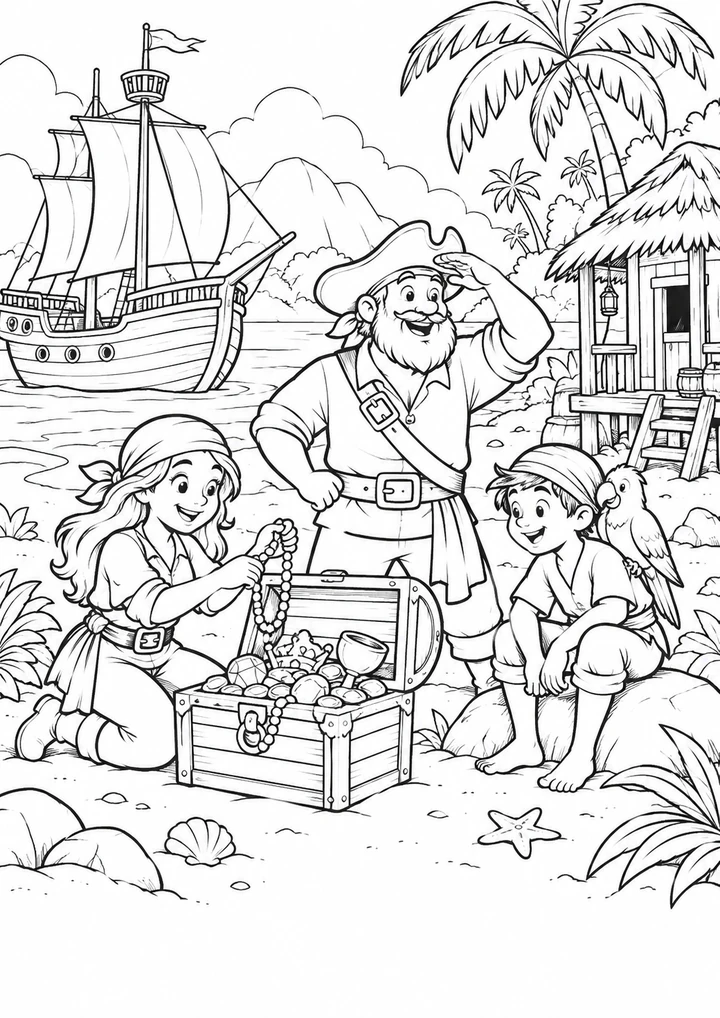 L’île des trésors colorés
