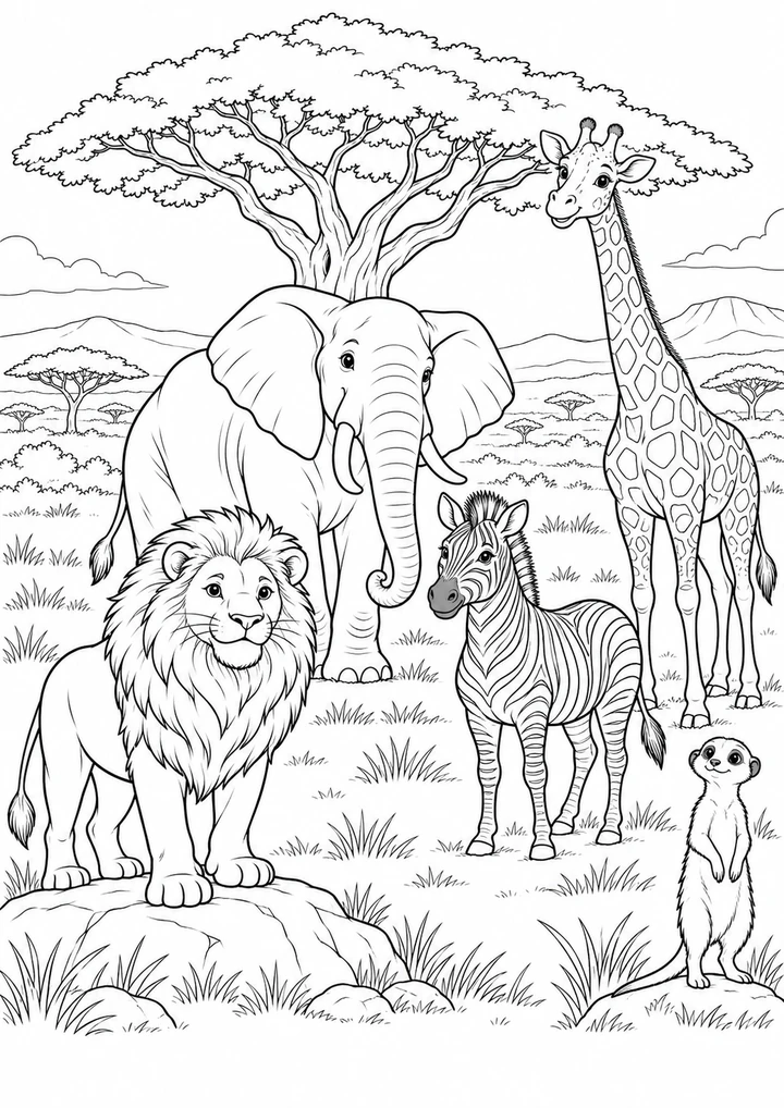 La grande famille de la savane