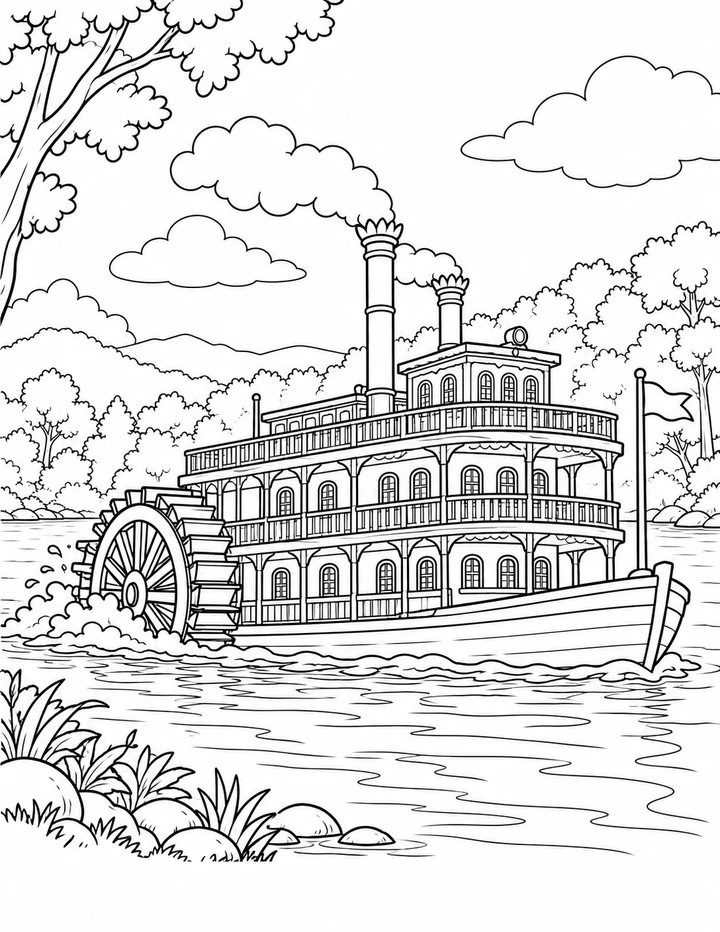 Le bateau à roues