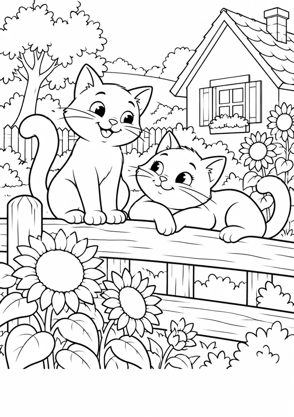 Les chats à la campagne