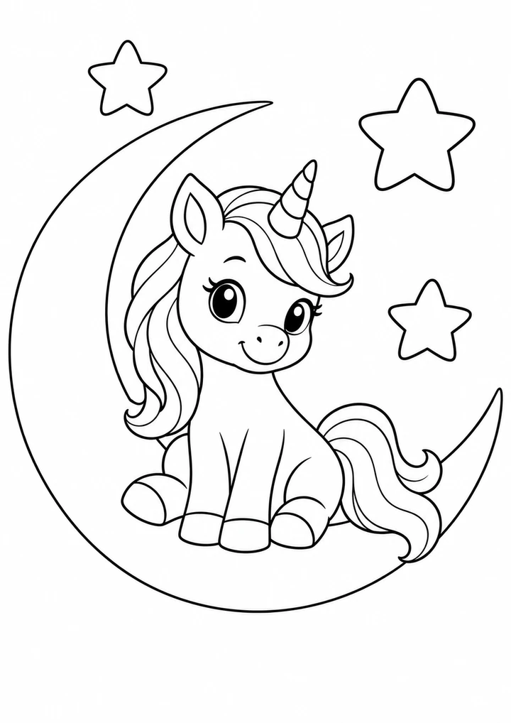 La licorne sur la lune