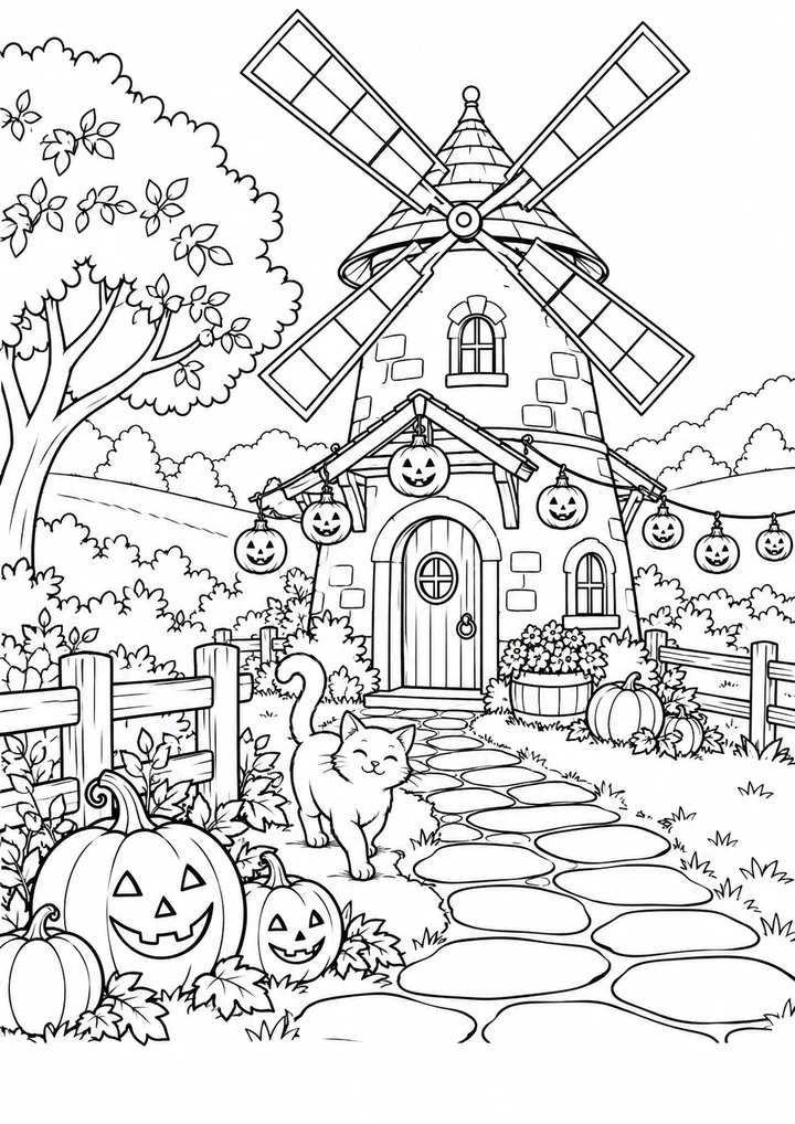 Le moulin aux lanternes d’Halloween