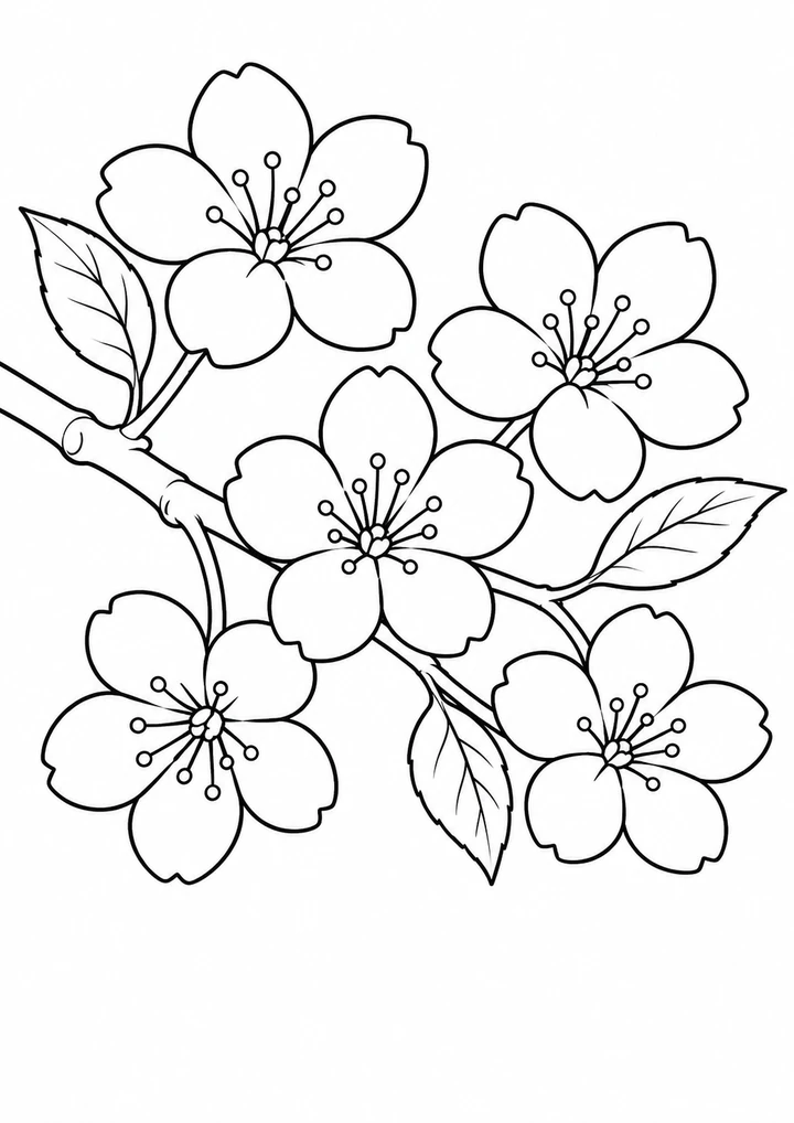 La branche aux fleurs rondes