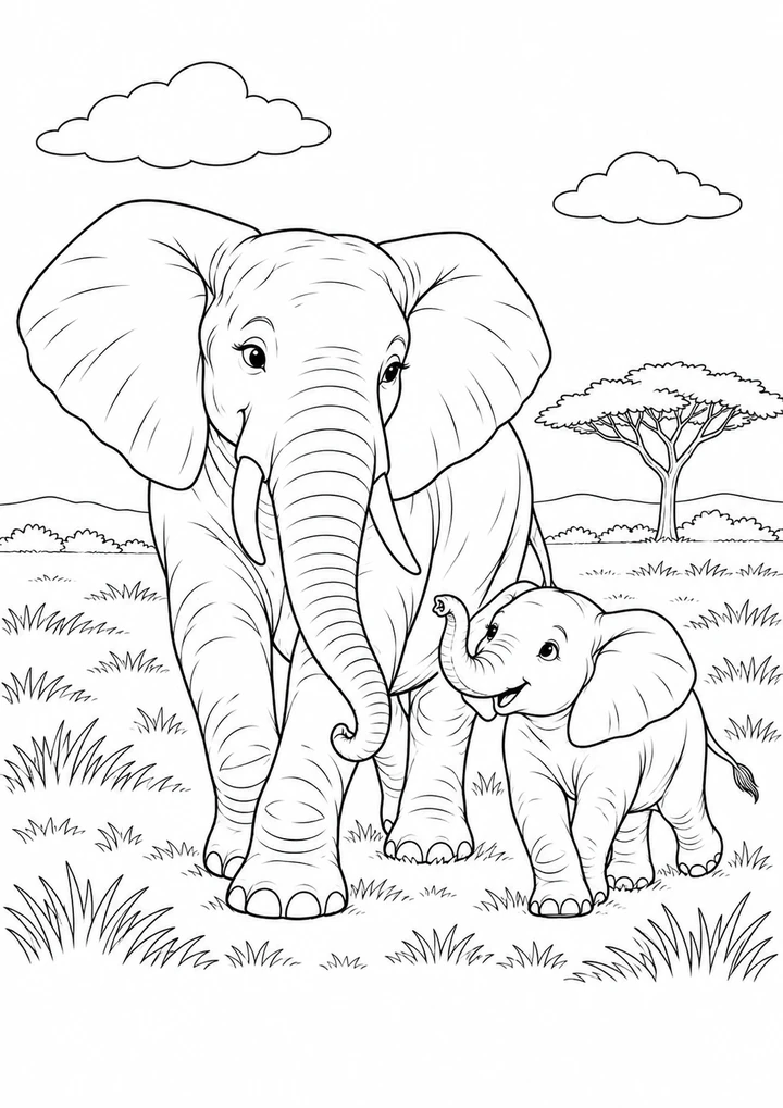 La famille éléphant