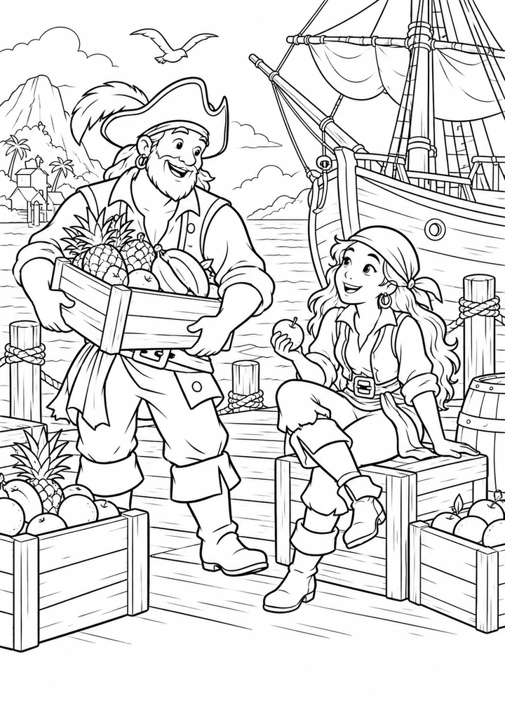 Le retour au port des pirates amis