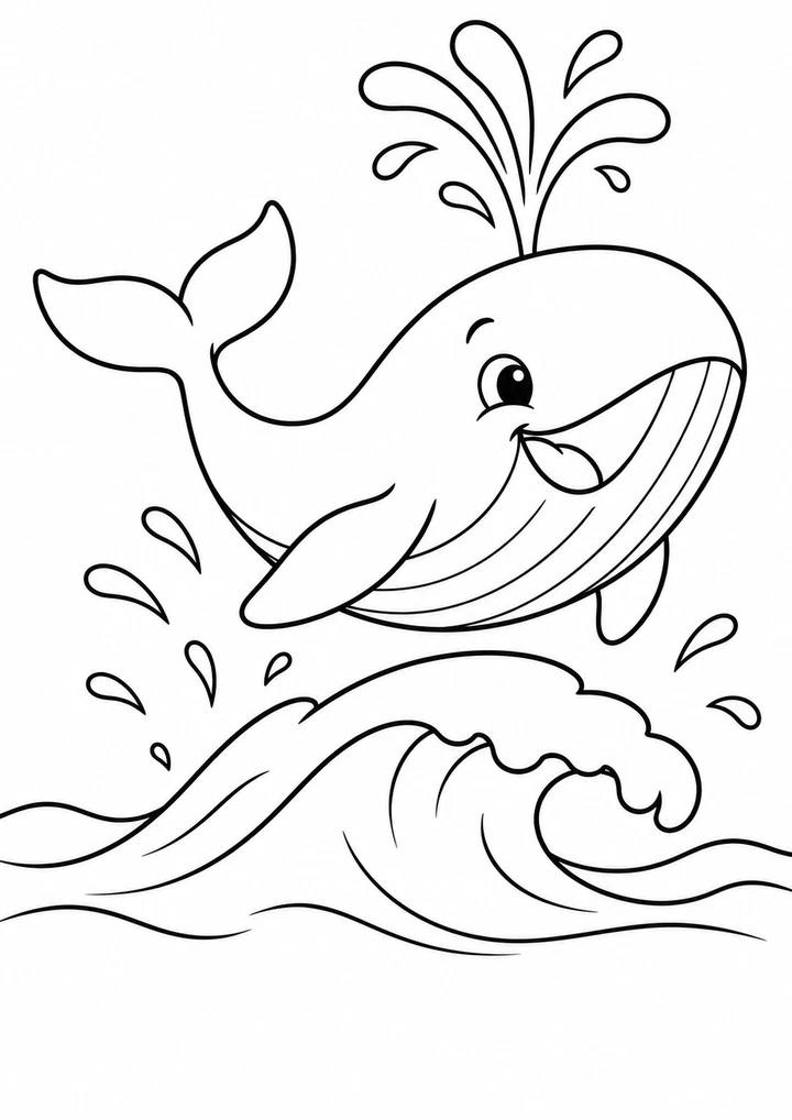 La baleine et la petite vague