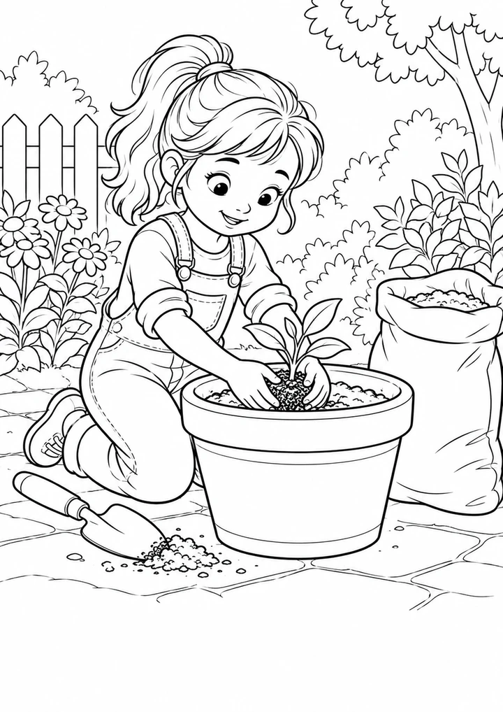 La plantation dans le pot