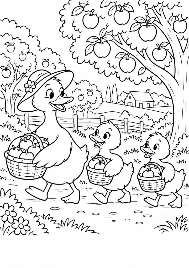 Les canards au verger