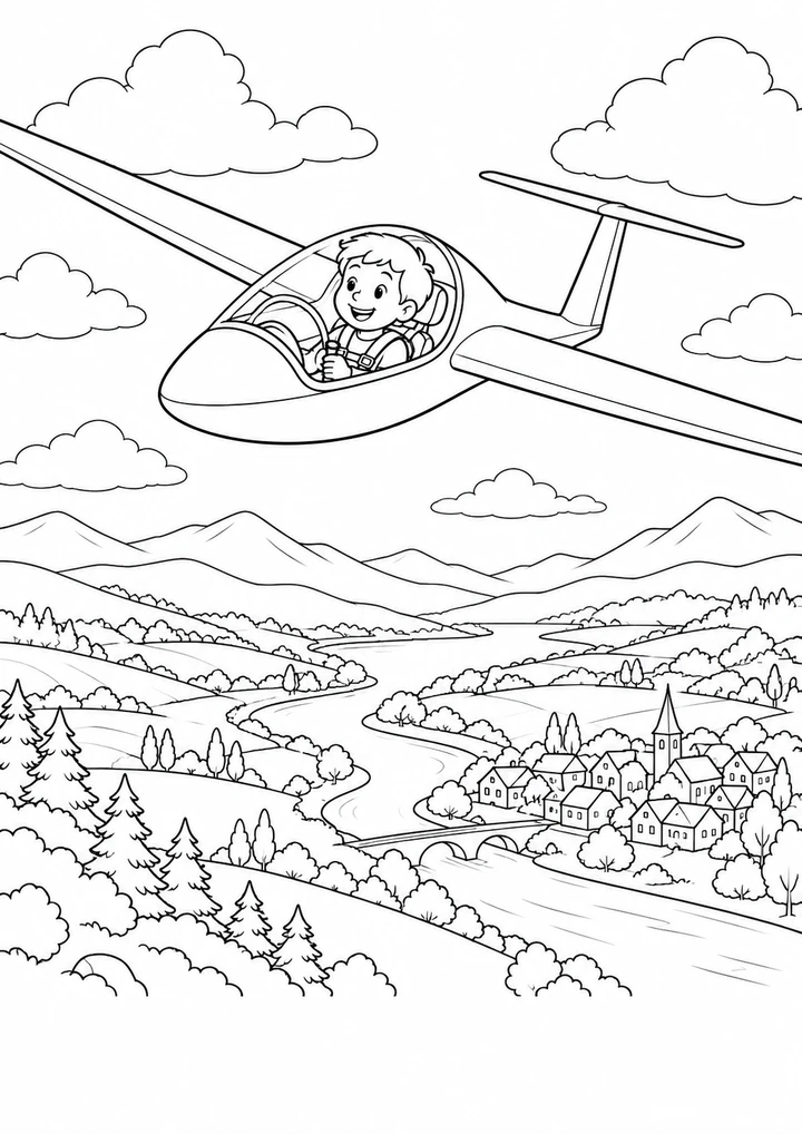 Le planeur dans la vallée