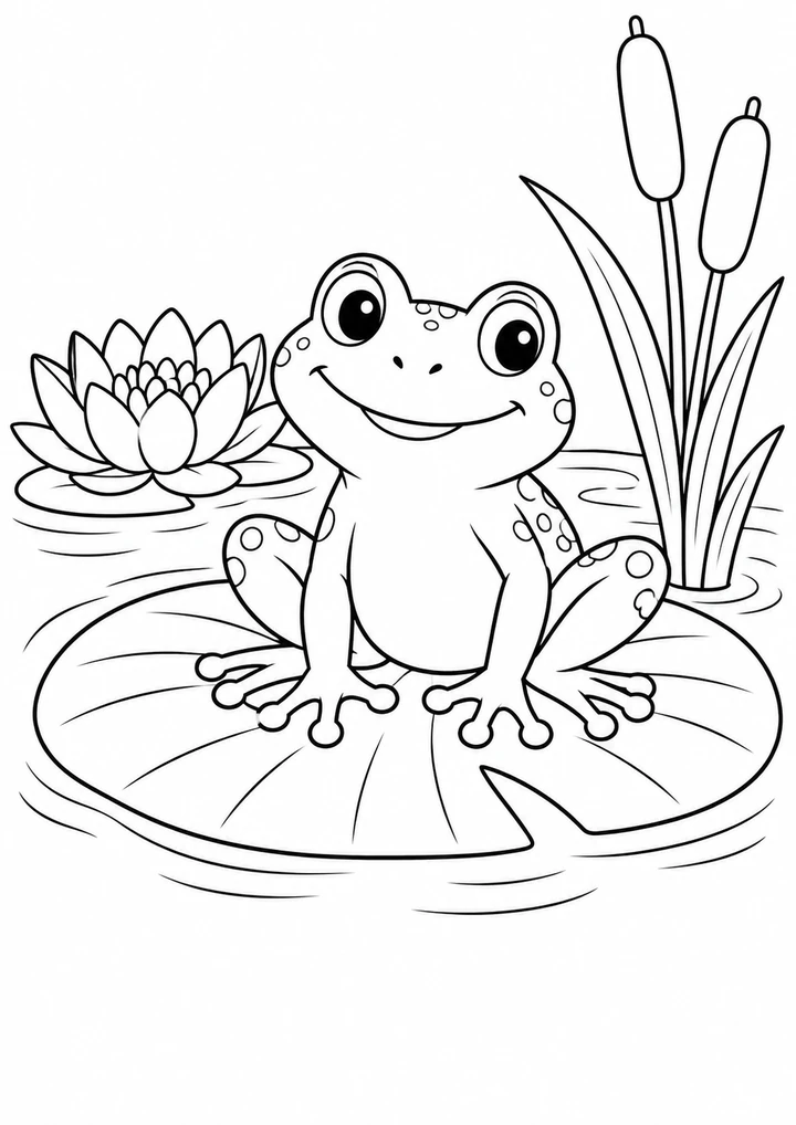 La grenouille sur le nénuphar