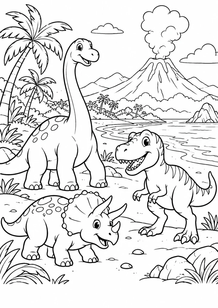 Les dinosaures sur l’île