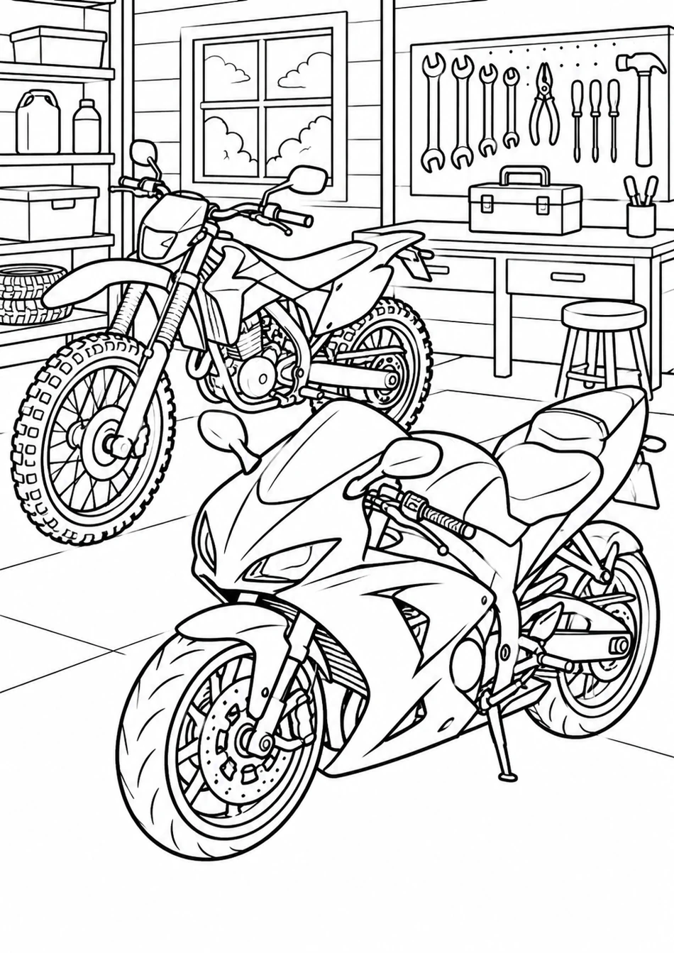 Le garage des motos