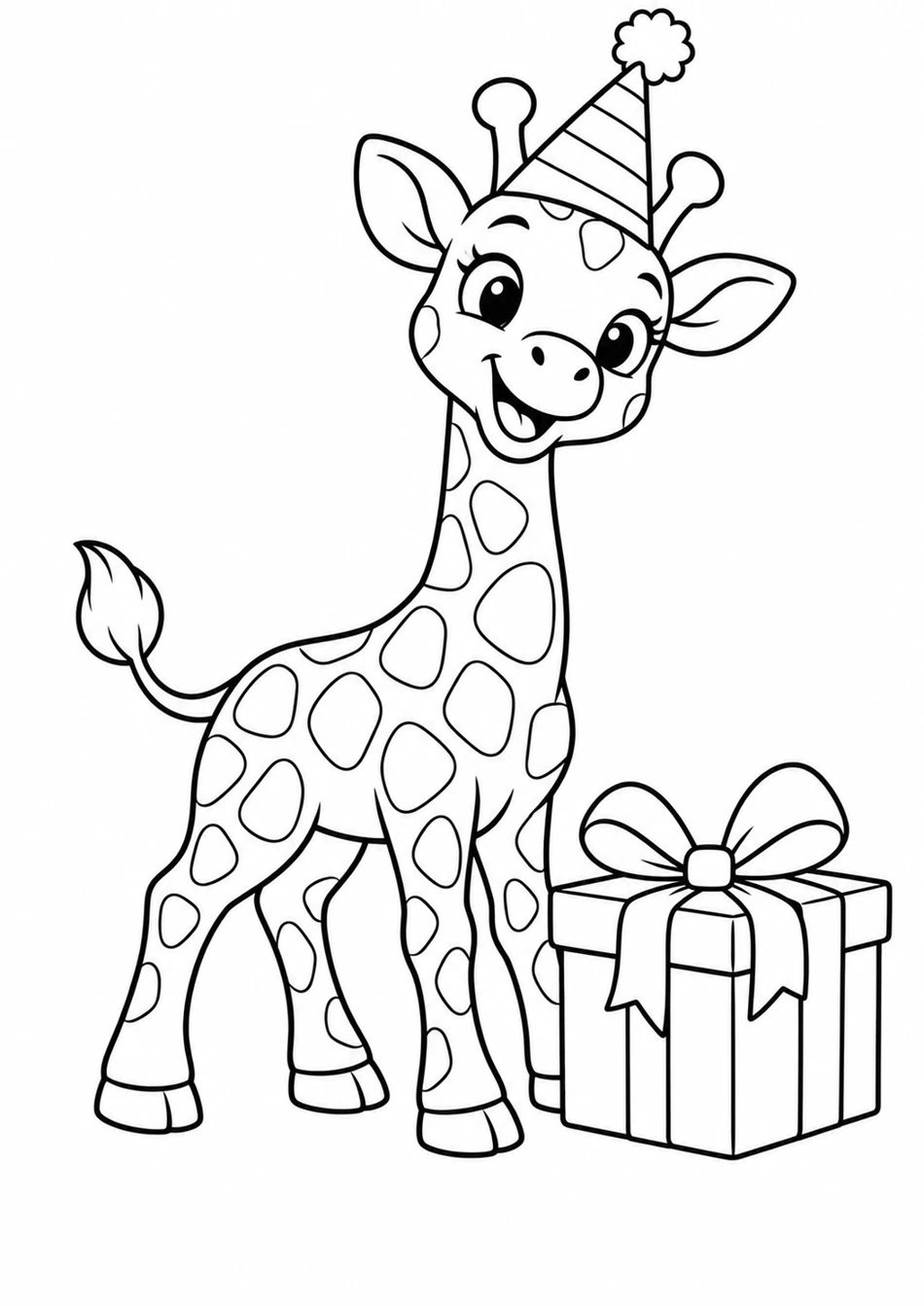 La girafe et son cadeau