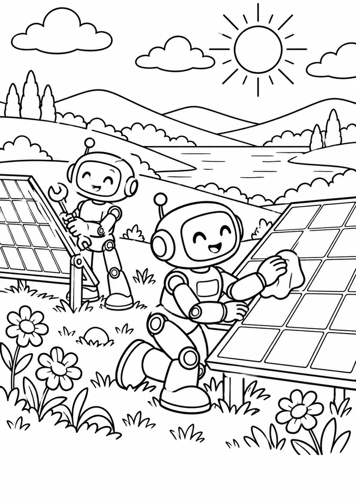 Le robot à la ferme solaire