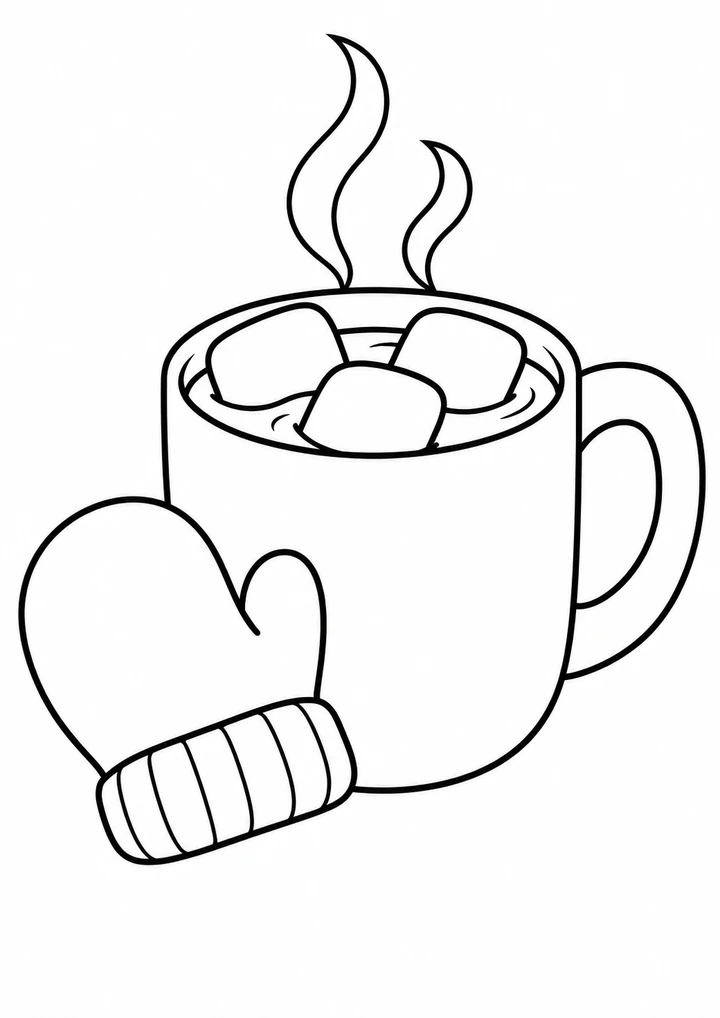 La tasse de chocolat chaud