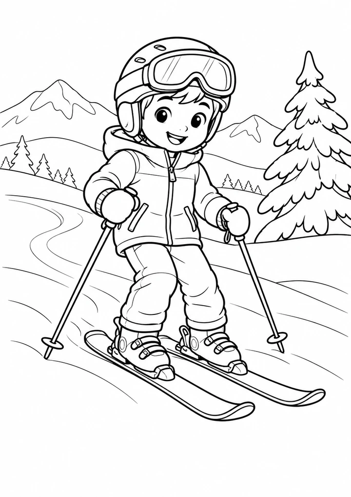 Le petit skieur