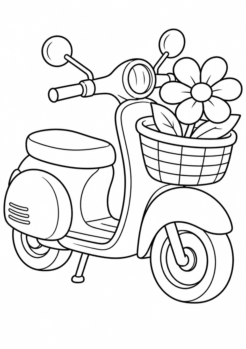 Le scooter au panier