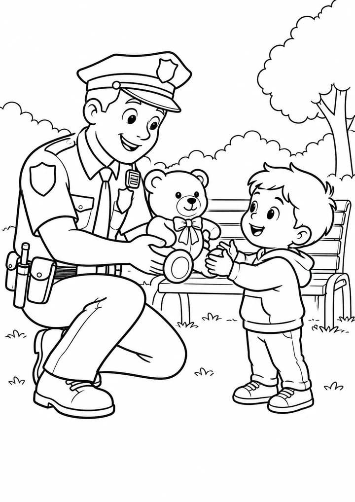 Le policier retrouve le doudou