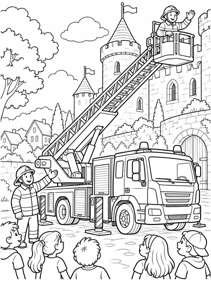 Le camion près du château