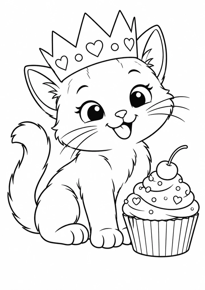 La couronne de fête du chaton