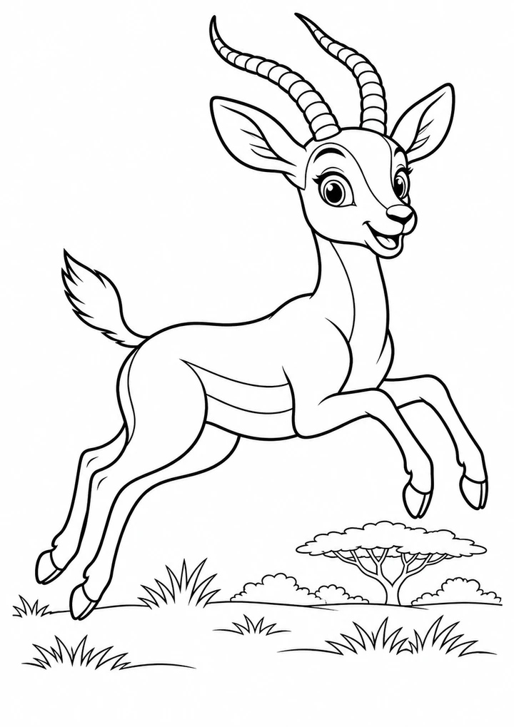 La gazelle bondissante