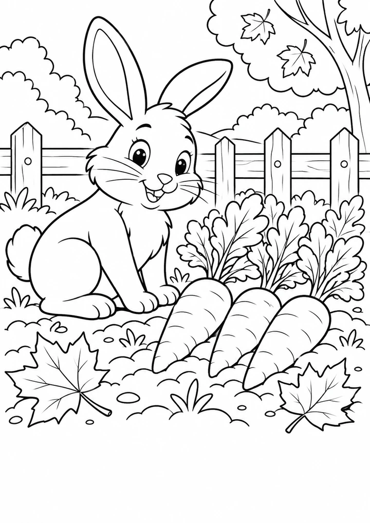 Le lapin et les carottes