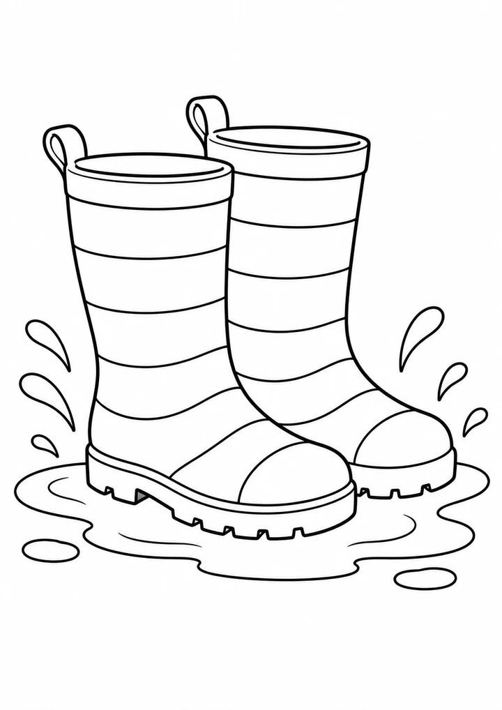 Les bottes dans la flaque