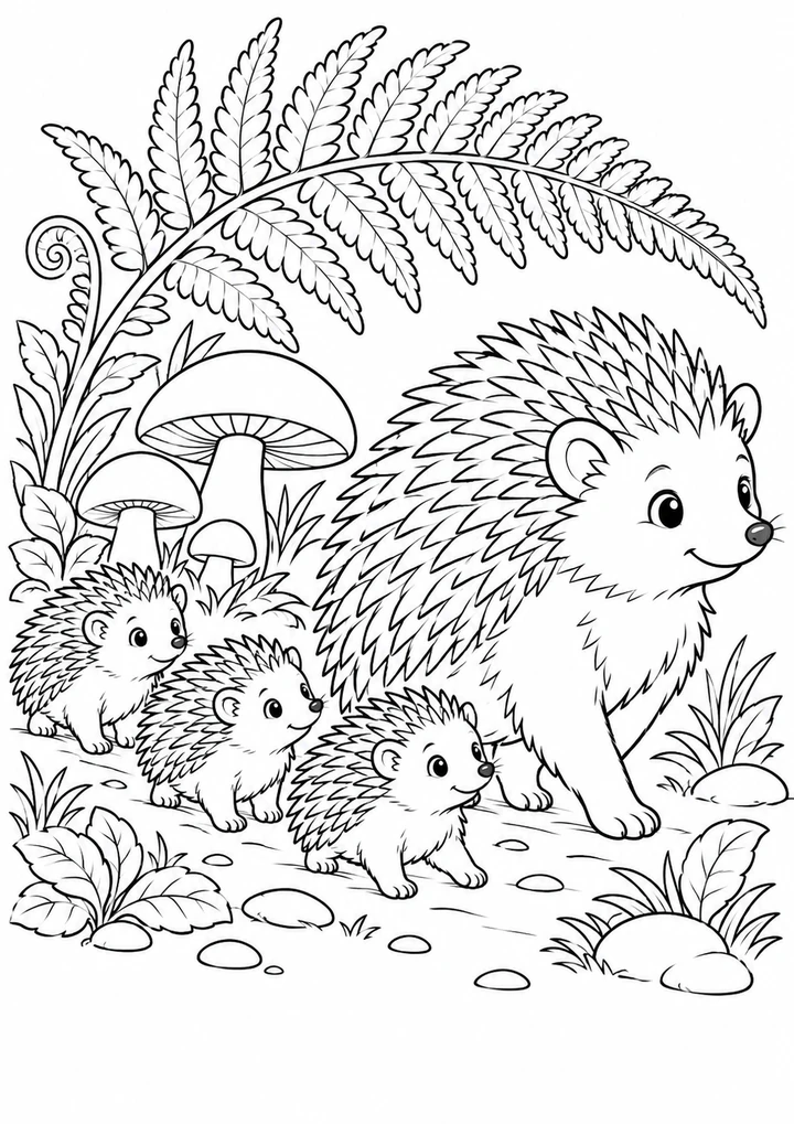 La famille de hérissons