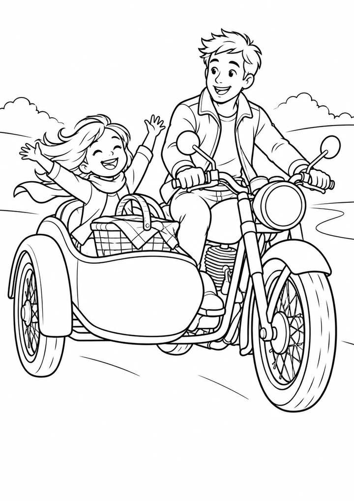 Le side-car au panier de pique-nique