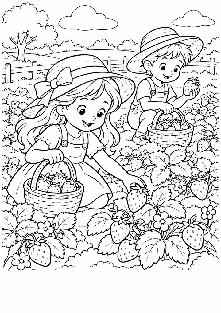 La récolte des fraises