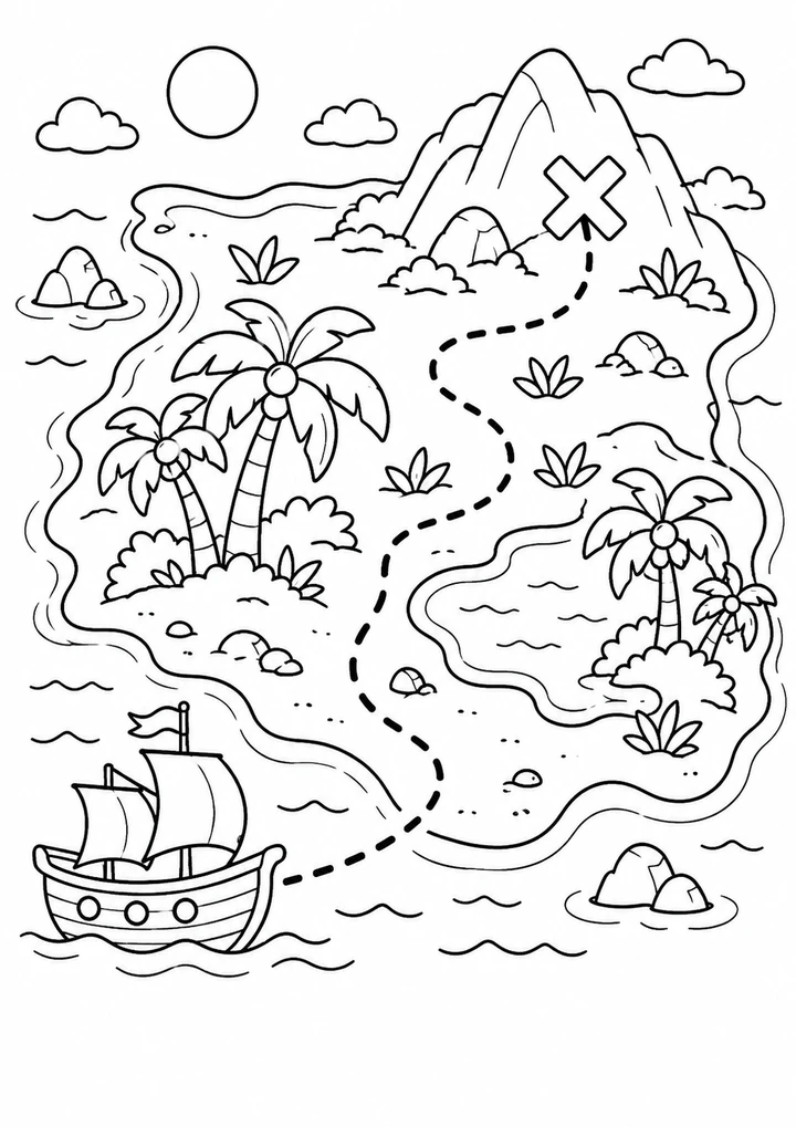 La carte de l’île