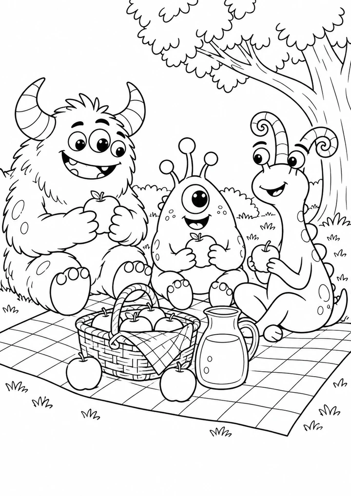 Le pique-nique des petits monstres