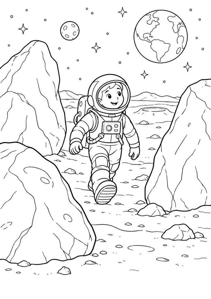 La promenade entre les météorites