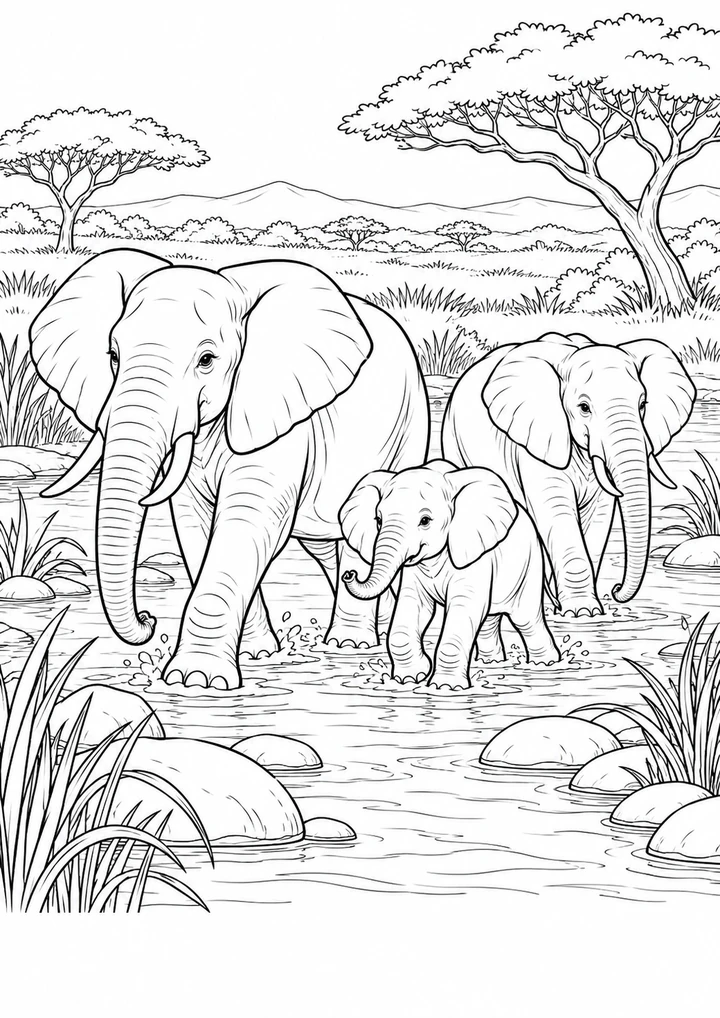 Le troupeau d’éléphants