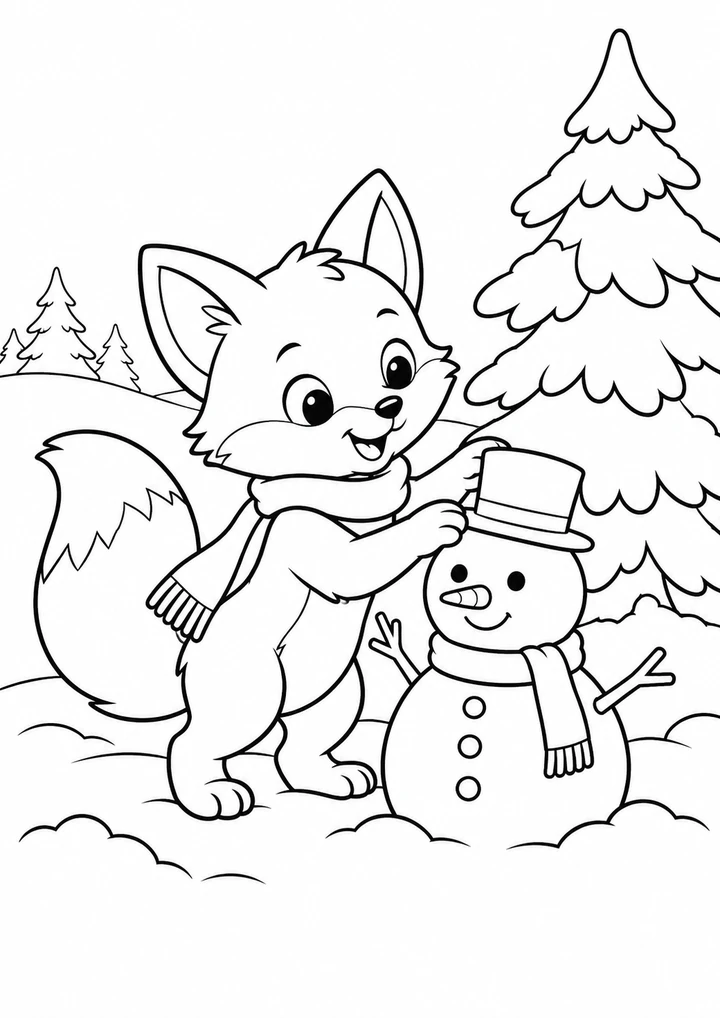 Le renard dans la neige